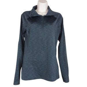 Under Armour Cold Gear Shirt L/S 1/2 Zip Collared Thumb Holes Athletic Gray